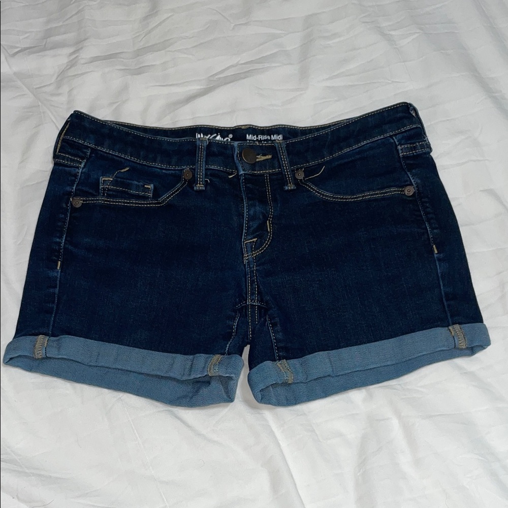 Dark Blue Denim Jean Shorts
